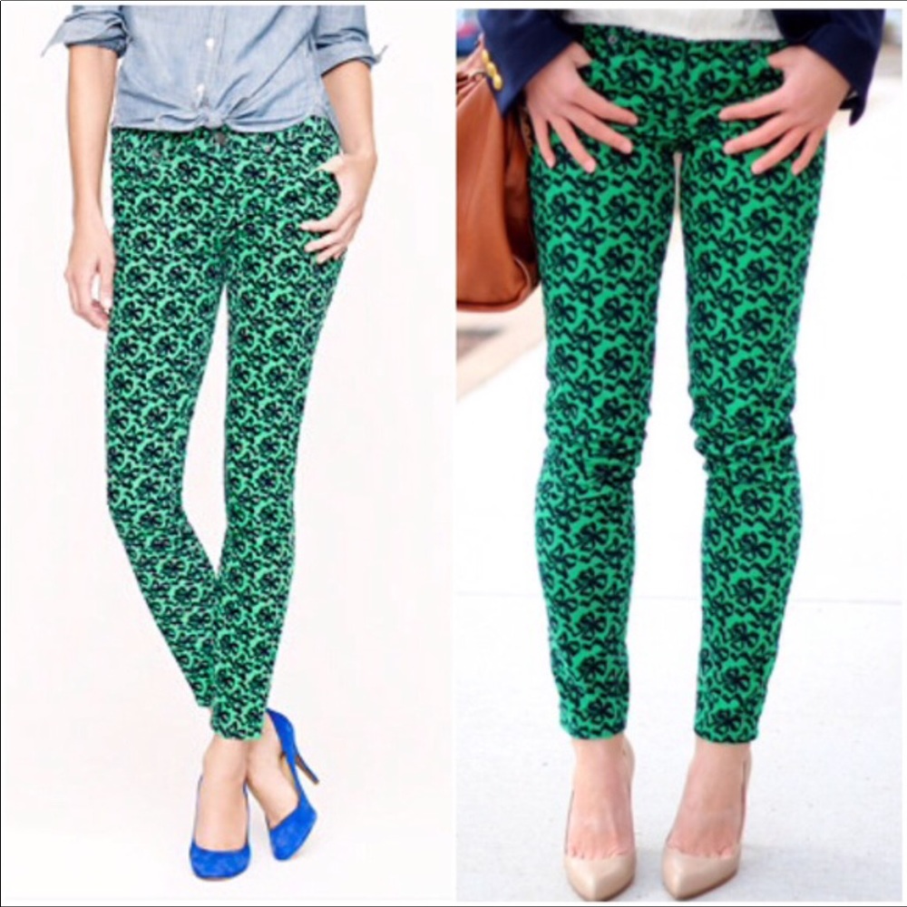 J crew printed skinny corduroys 25